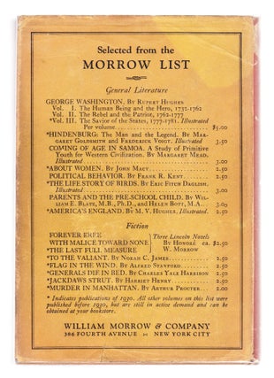 Generals Die in Bed (Inscribed to William Randolph Hearst)